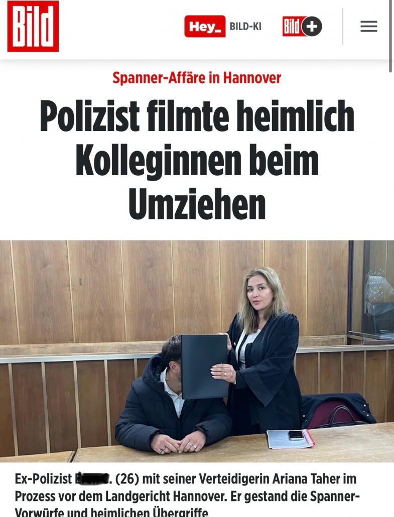 Bildartikel-E-C Artikel in der Bildzeitung über die Verhandlung von E.C.